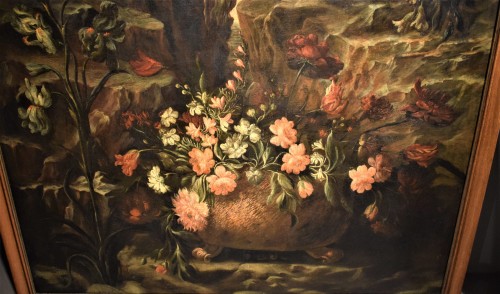 XVIIIe siècle - Grande Nature Morte de fleurs - Gaspare Lopez (1667-1732)